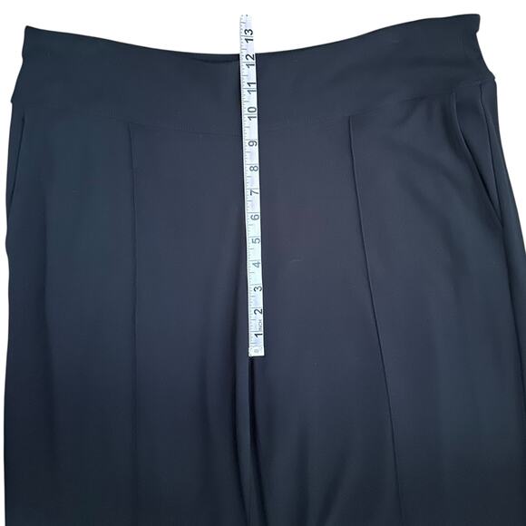 J.Jill Wearever Black Pull On Pants Women Large Seamed Full Leg Career Travel - Picture 3 of 10